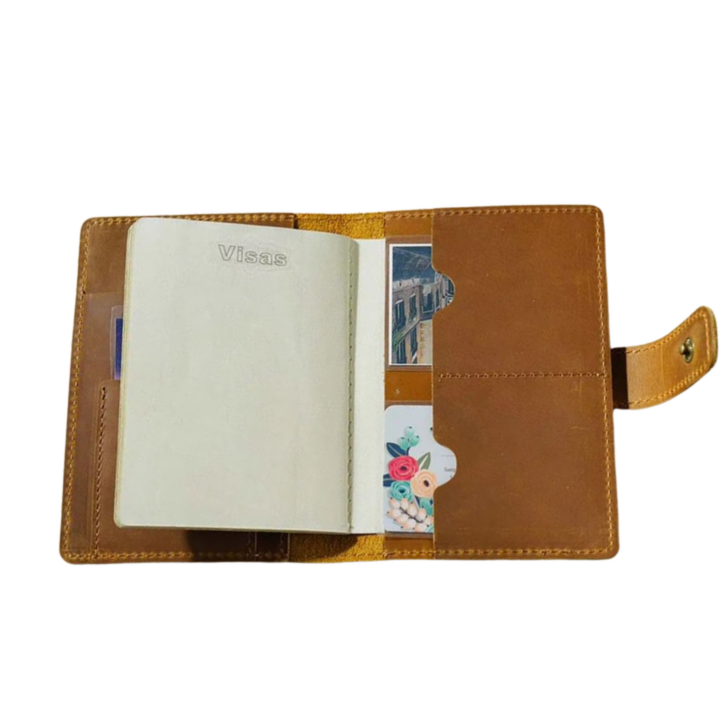 Genuine Leather Dark Brown Passport Holder