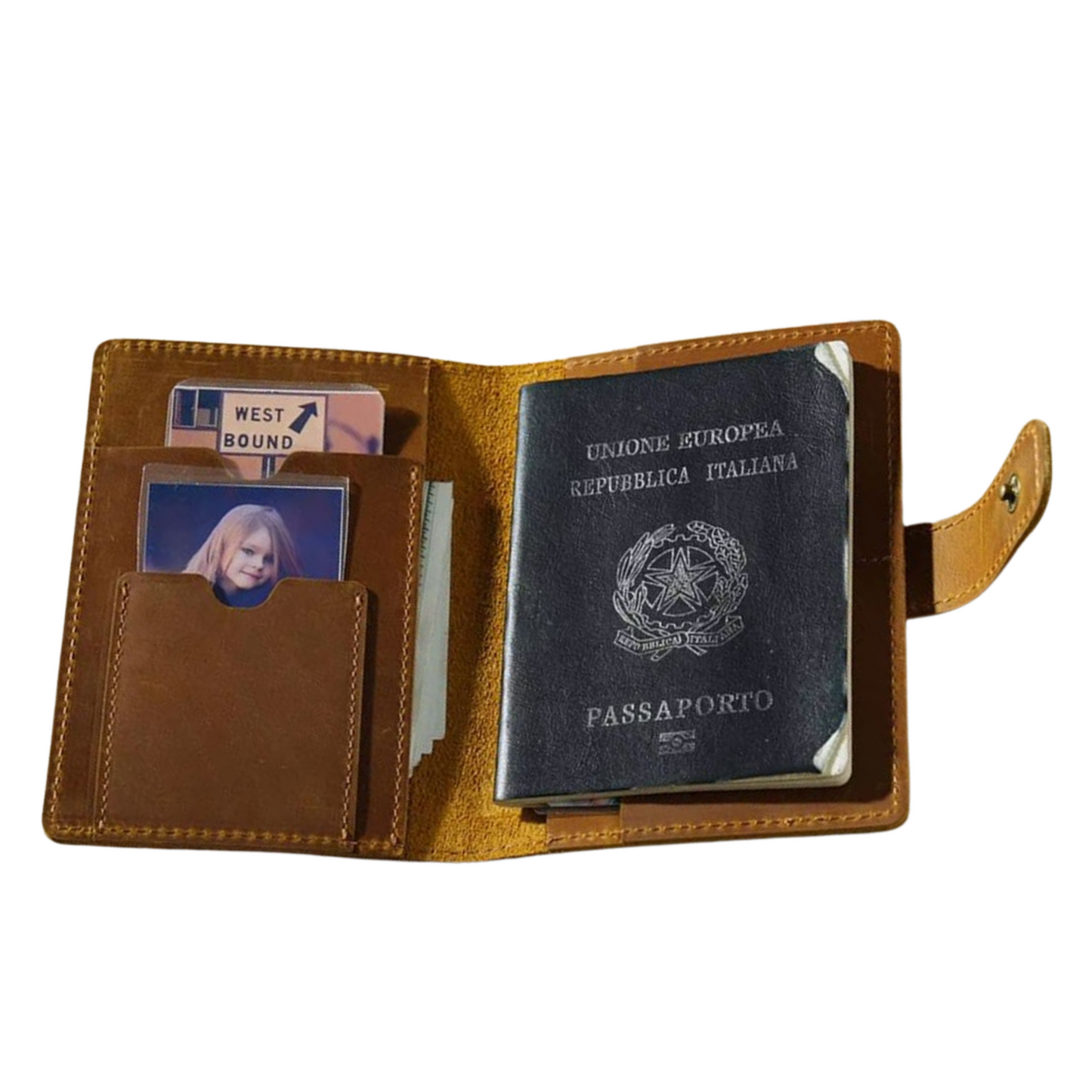 Genuine Leather Dark Brown Passport Holder