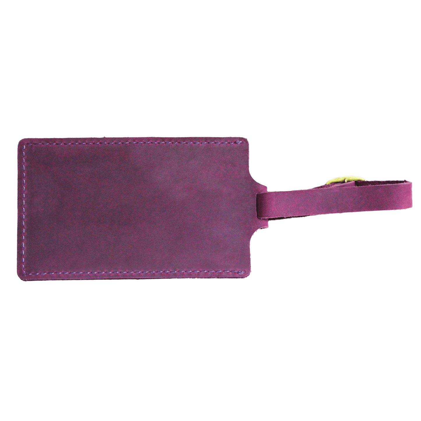 Purple Leather luggage tag