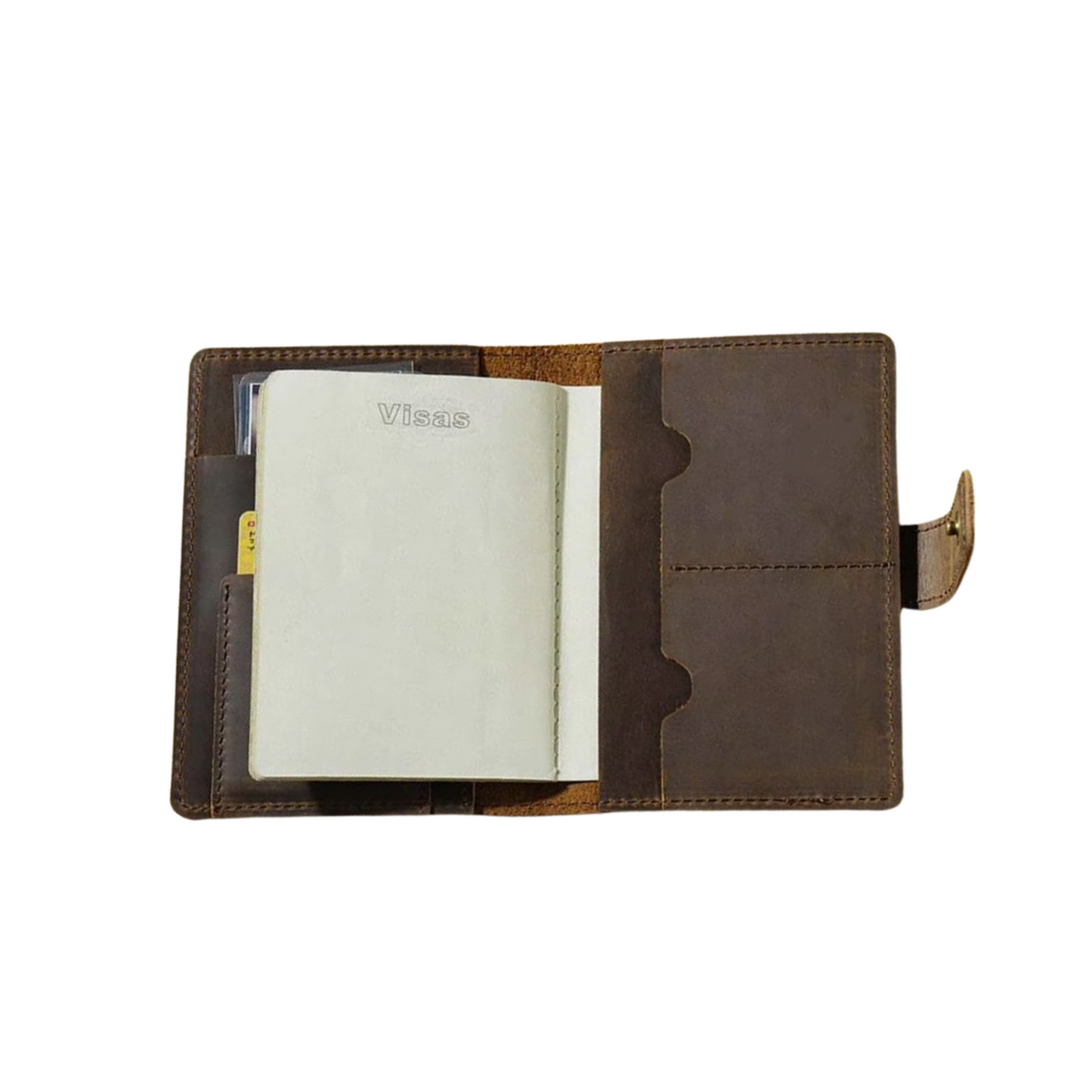 Genuine Leather Coffee Passport Holder