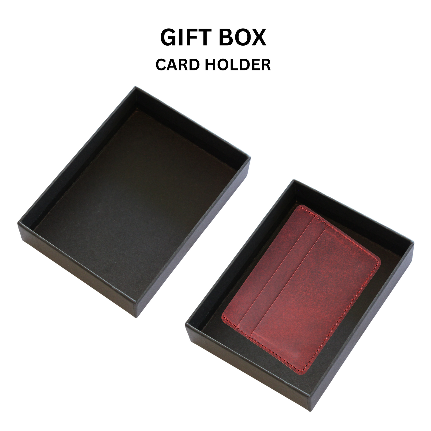 Genuine Red Leather Card Holder