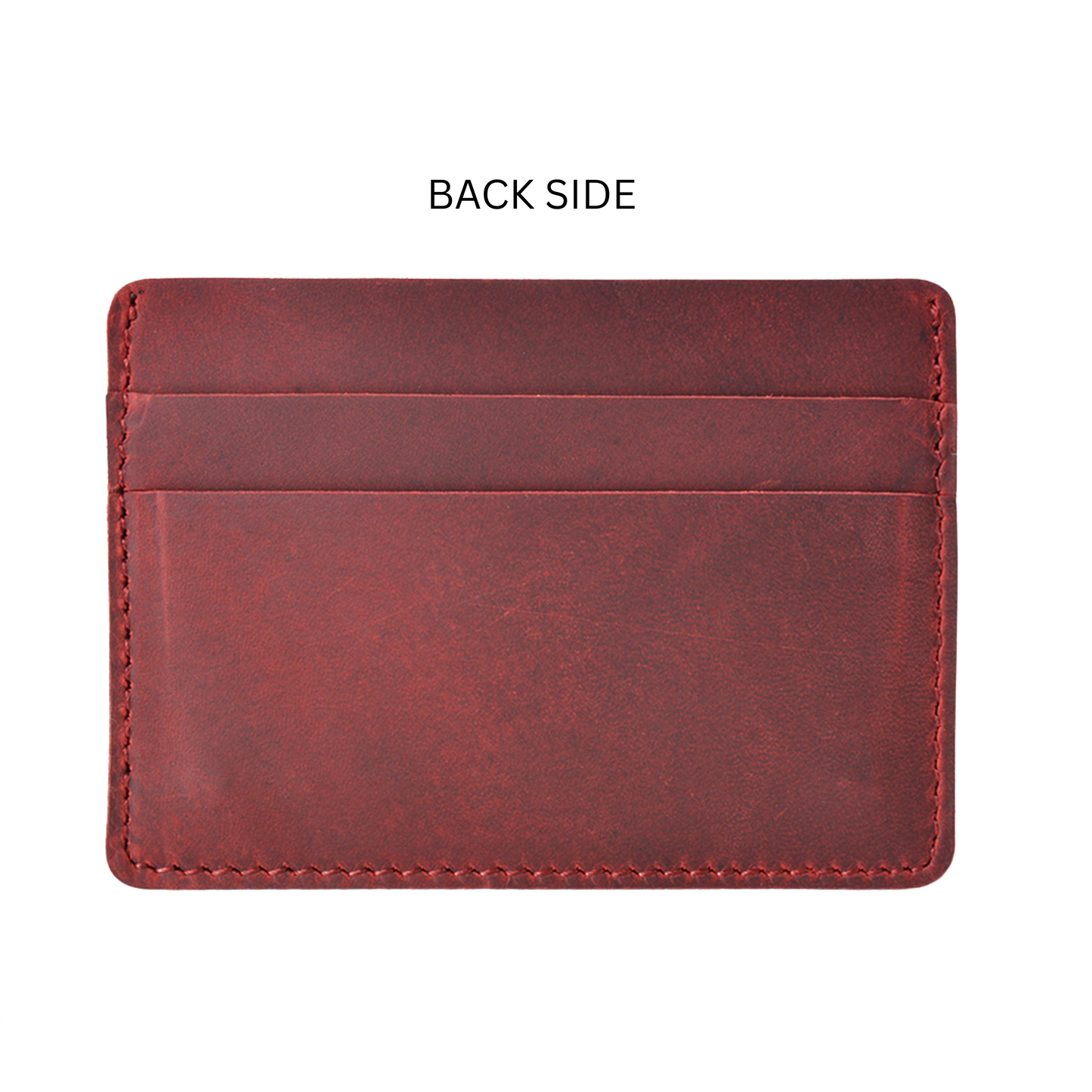 Genuine Red Leather Card Holder