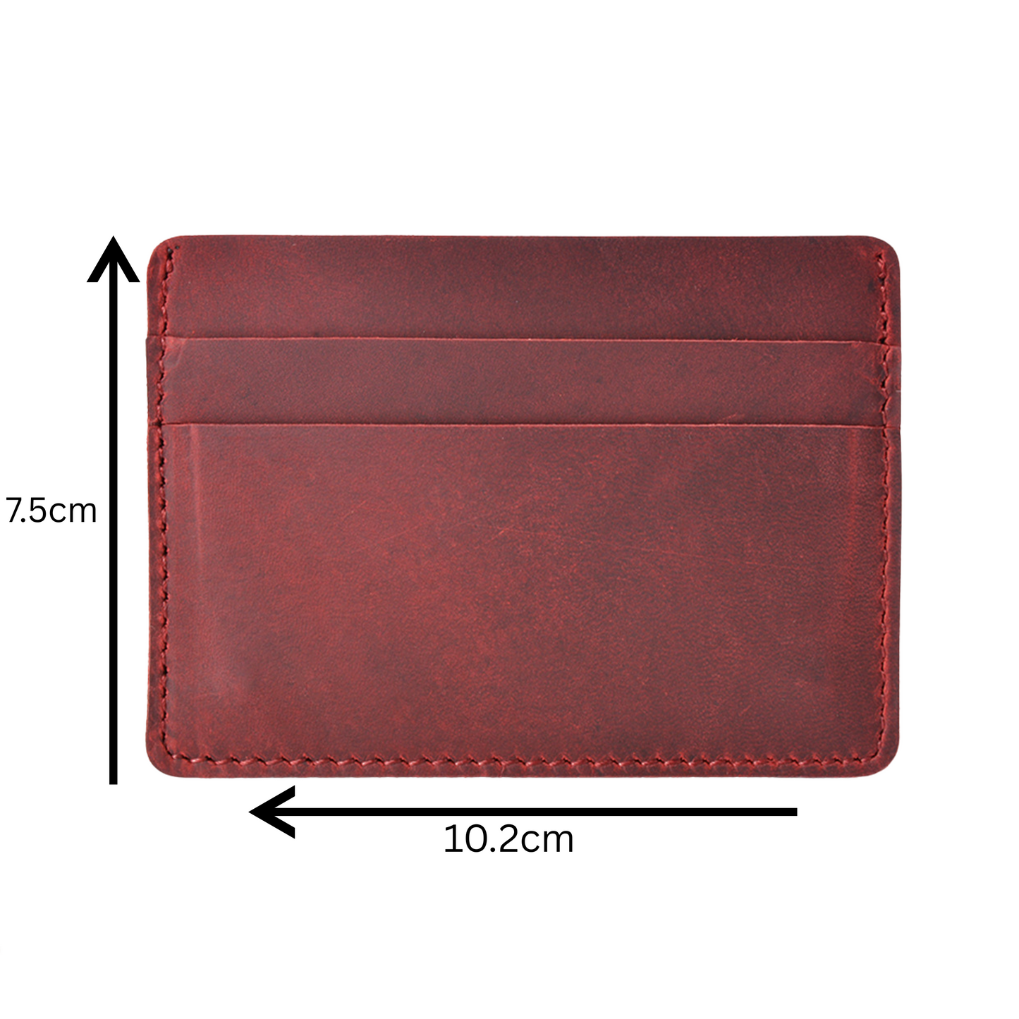 Genuine Red Leather Card Holder
