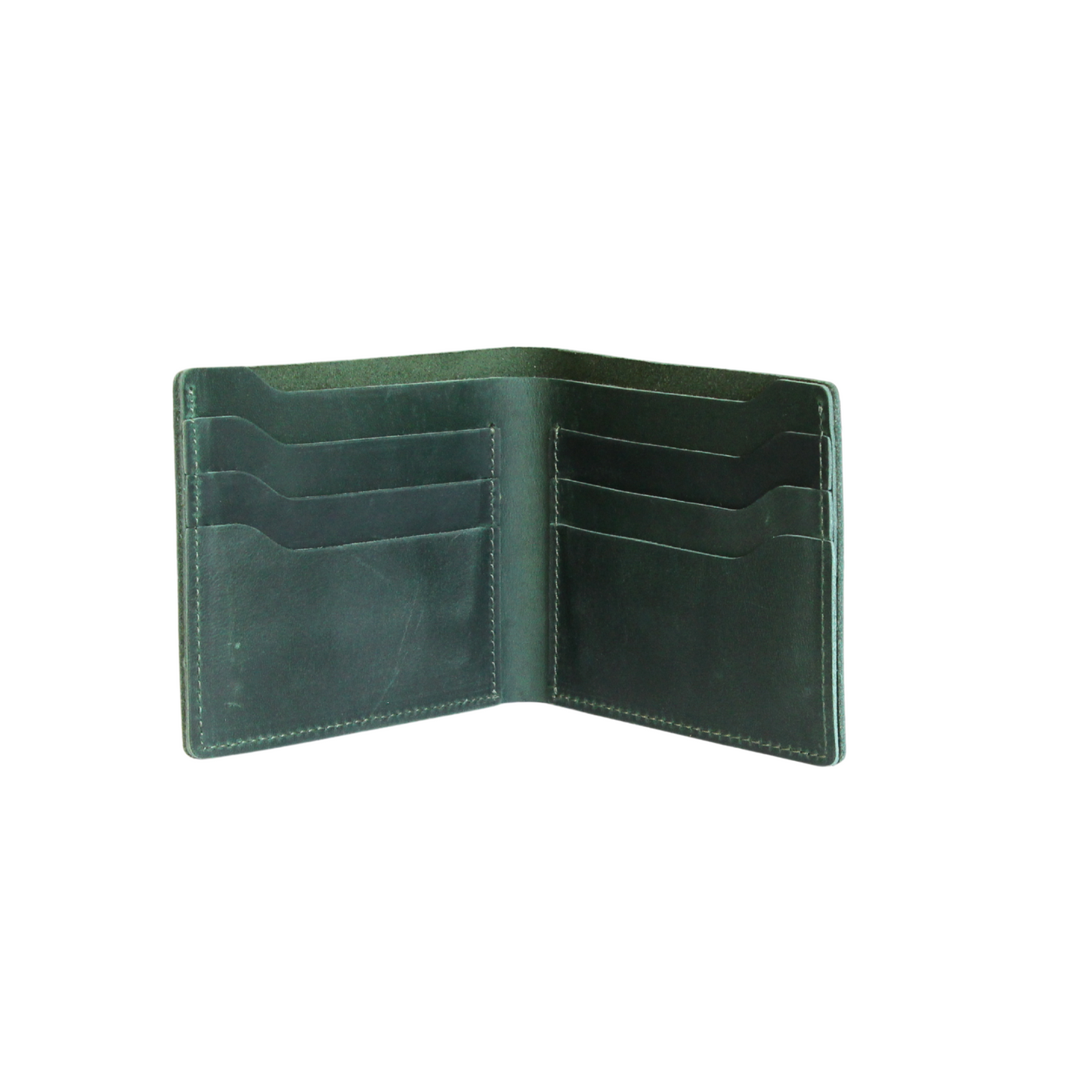 Green Genuine men's leather wallet