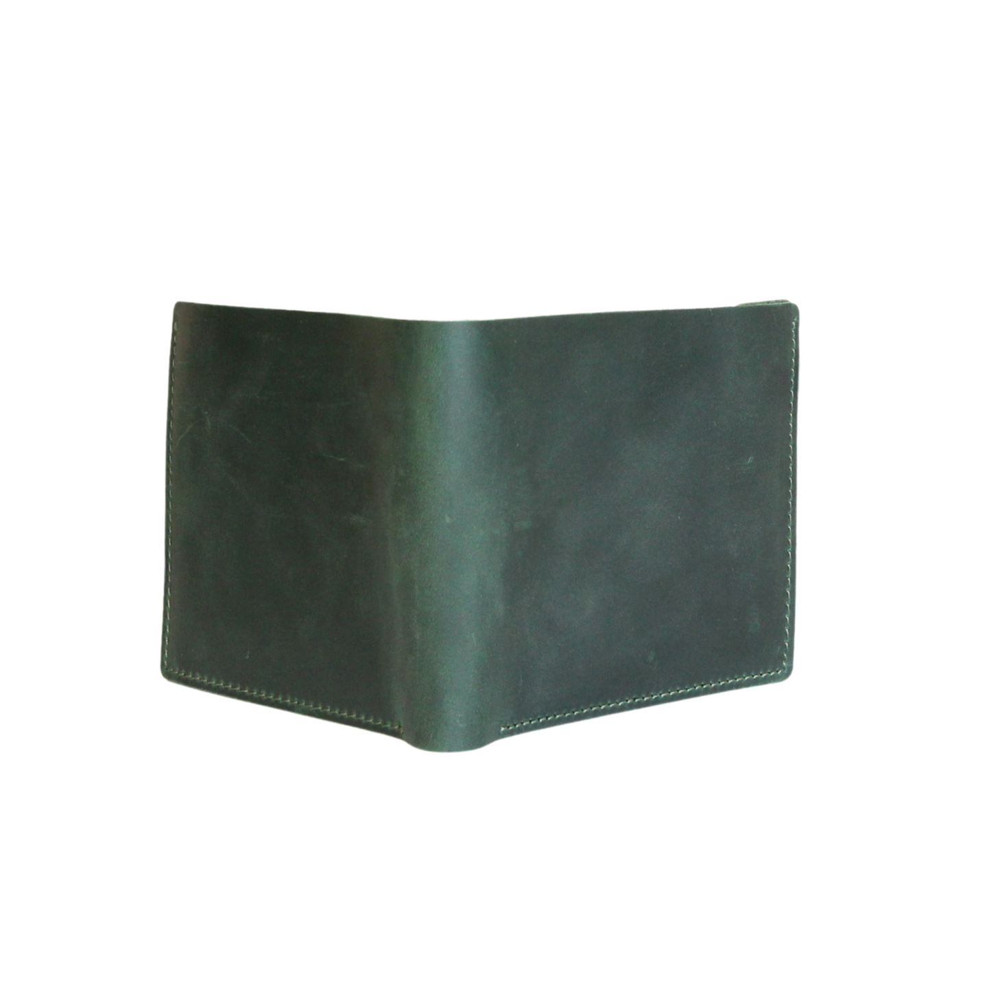 Green Genuine men's leather wallet