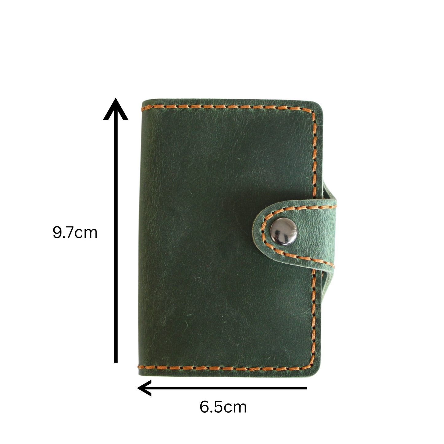 RFID Metal Case with Leather Card Holder Wallet – Green