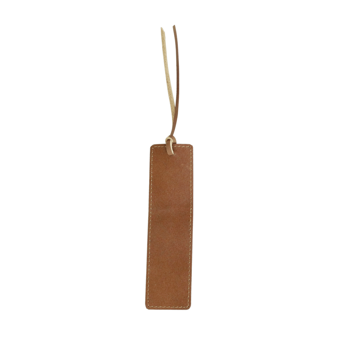 Brown leather journal and bookmark set