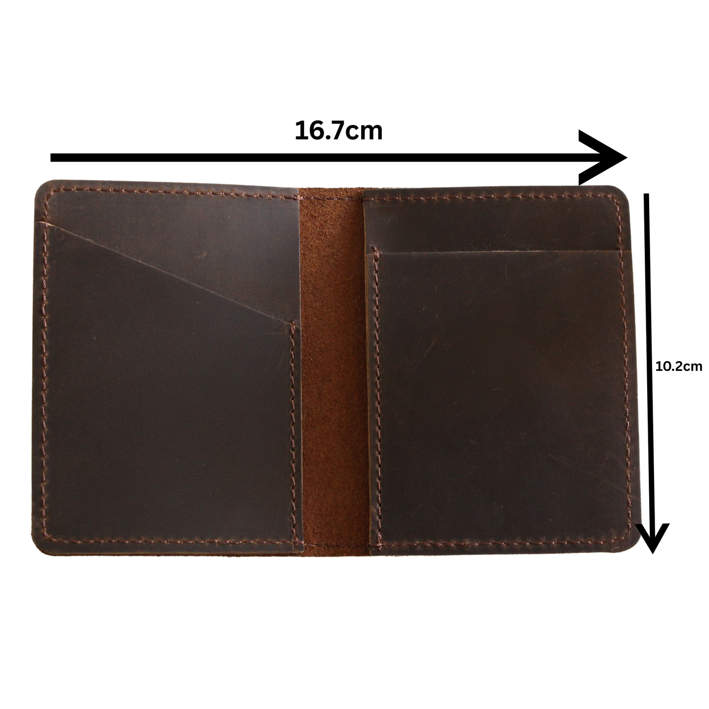 Coffee Leather Vintage Card Holder
