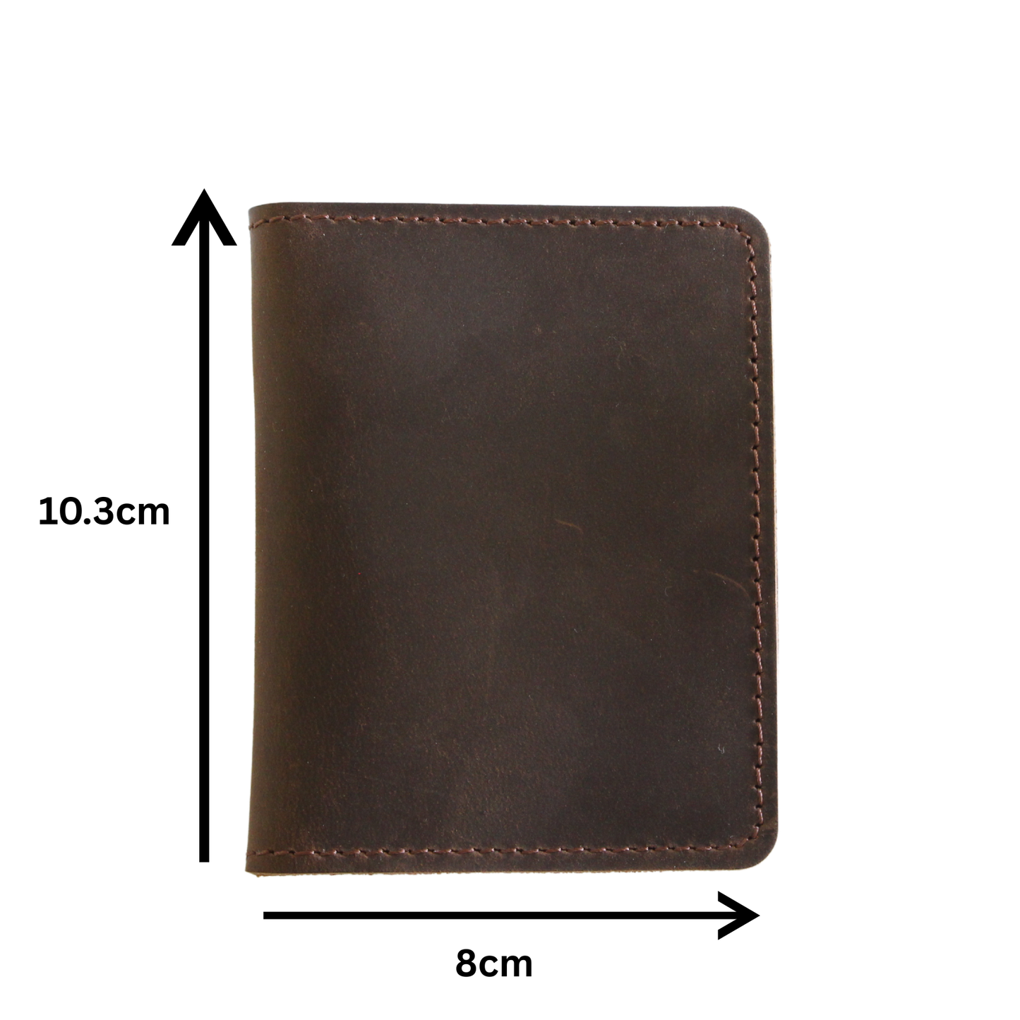 Coffee Leather Vintage Card Holder