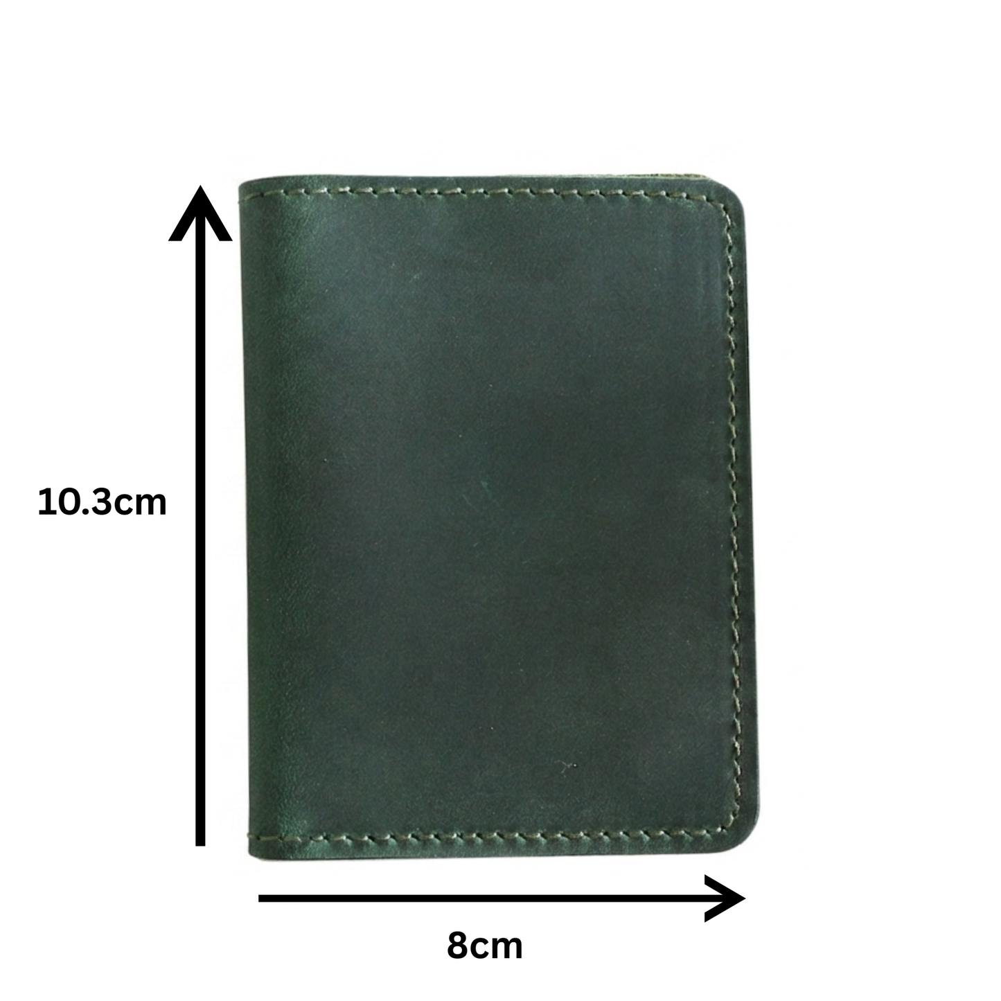 Green Leather Vintage Card Holder
