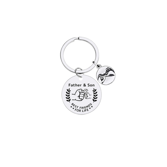 Father And Son Best Friends-Affirmation Keyring