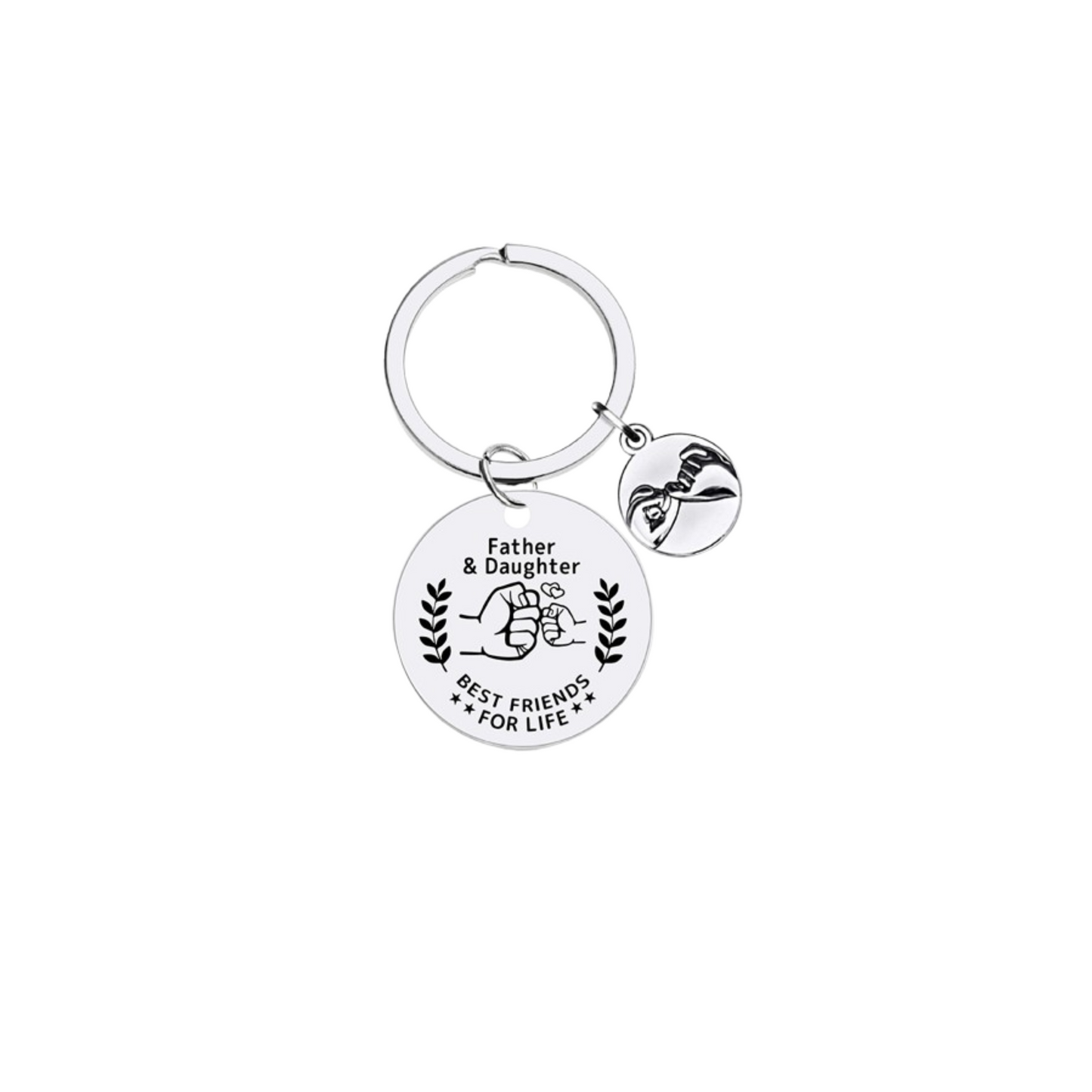 Father And Daughter Best Friends- Affirmation Keyring