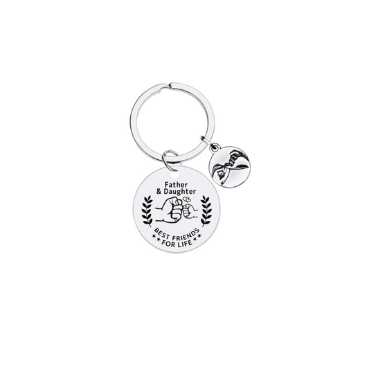 Father And Daughter Best Friends- Affirmation Keyring