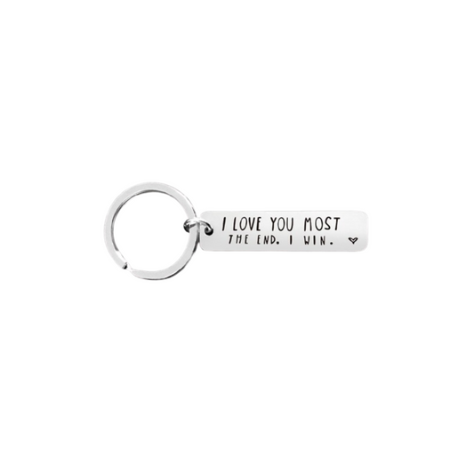 I Luv You Most-Affirmation Keyring