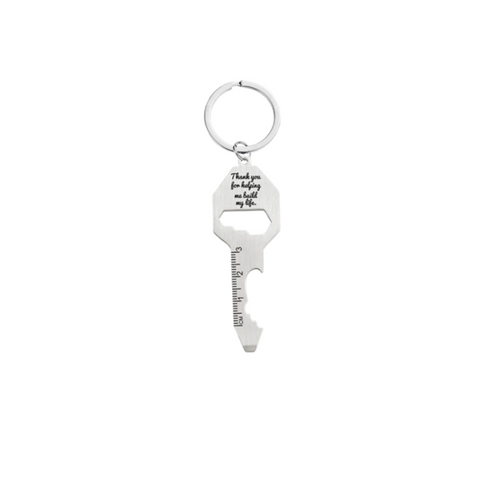 Thank You For Helping Me Build My Life-Affirmation Keyring