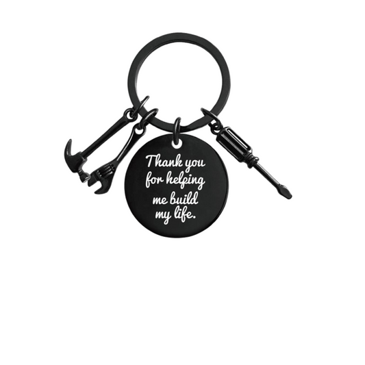 Thank You For Helping Me Build My Life-Affirmation Keyring