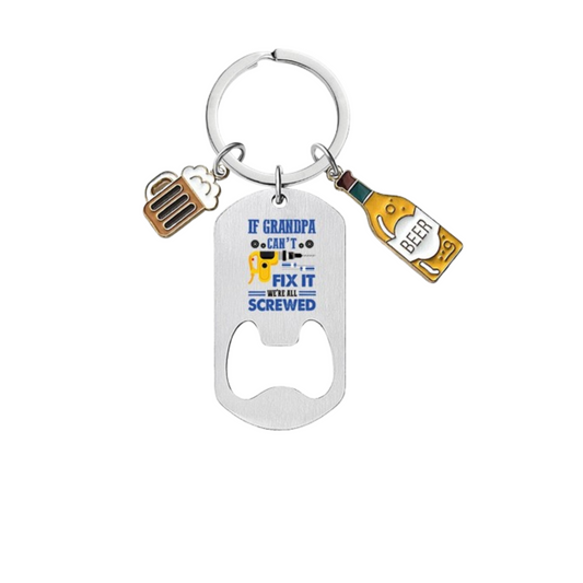 If Grandpa Can't Fix It We're All Screwed-Affirmation Keyring