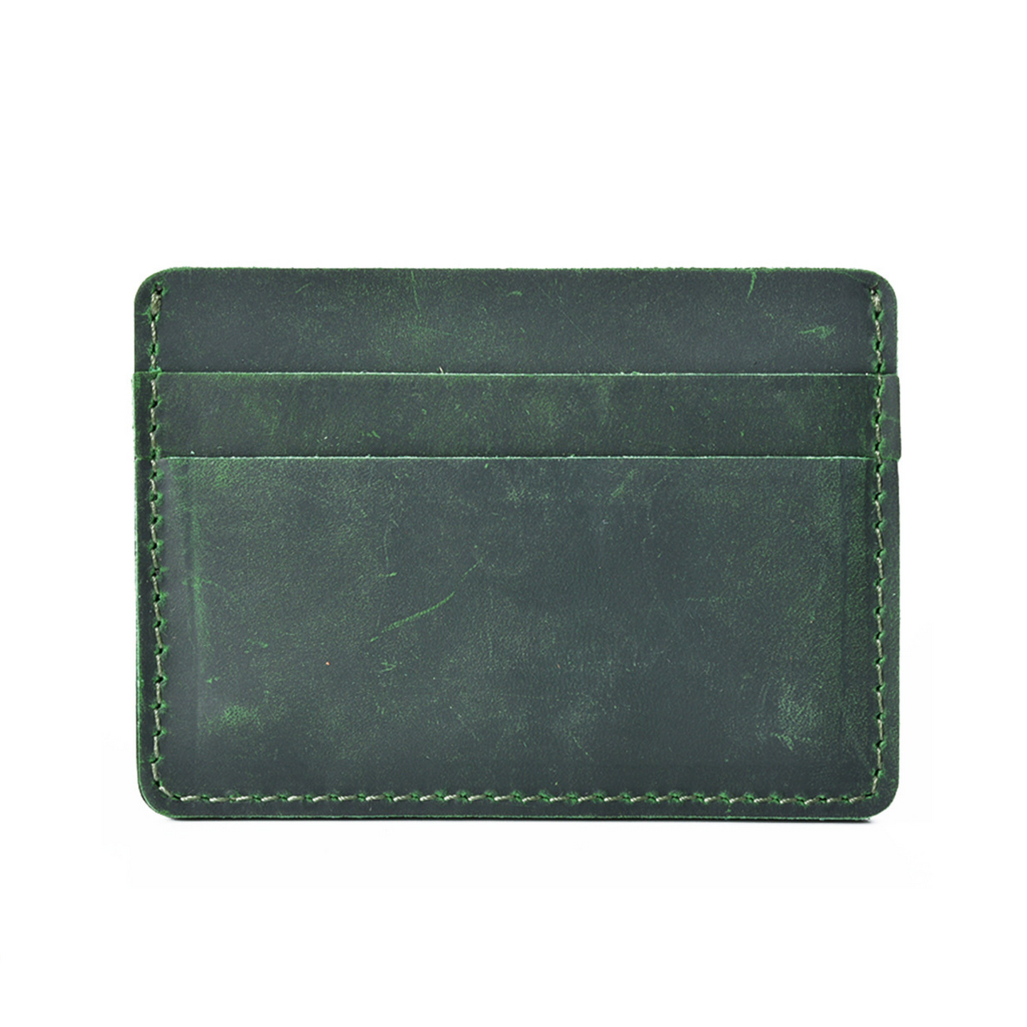 Green Genuine Leather Card Holder