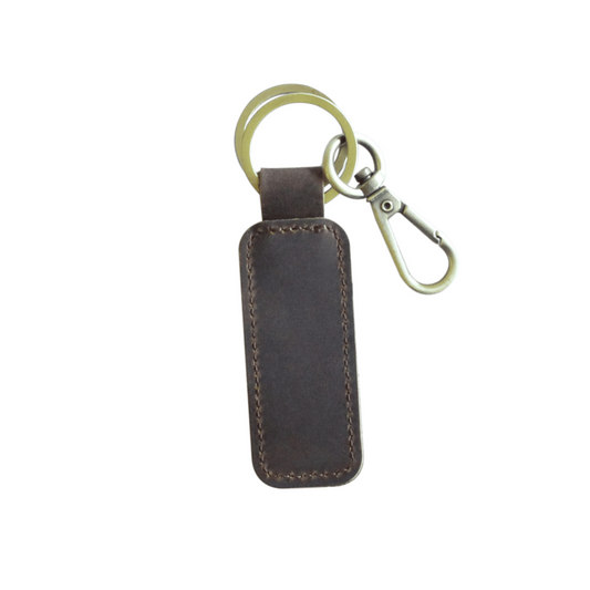 Coffee retro Thick leather keyring