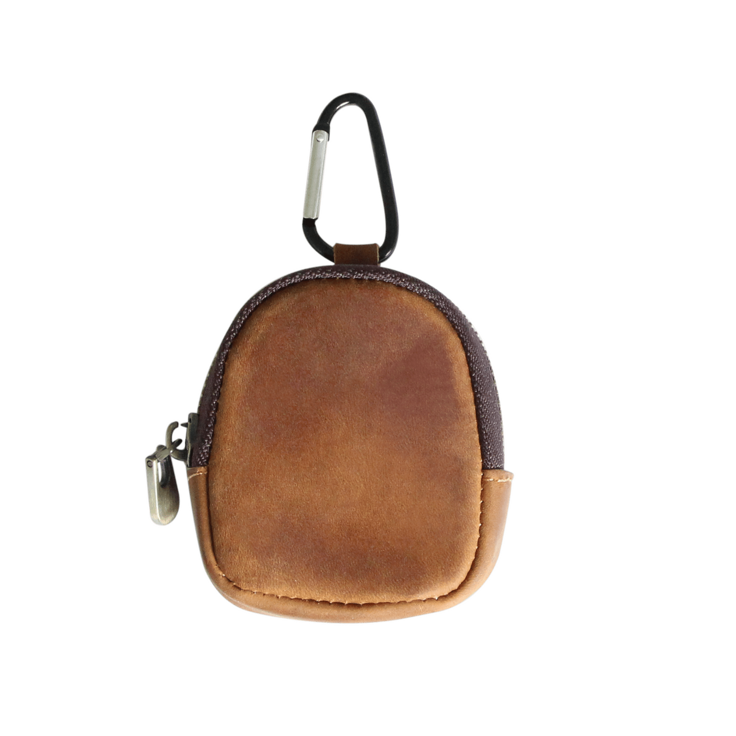 Tan Coin pouch with zipper