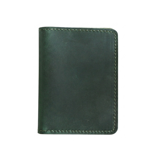 Green Leather Vintage Card Holder