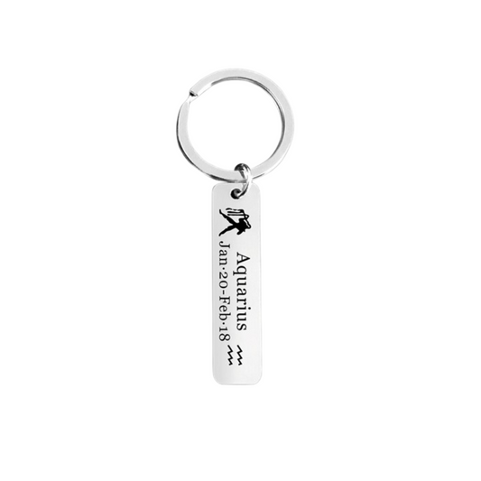 Aquarius Horoscope Keyring