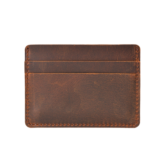 Genuine Leather Brown Card Holder