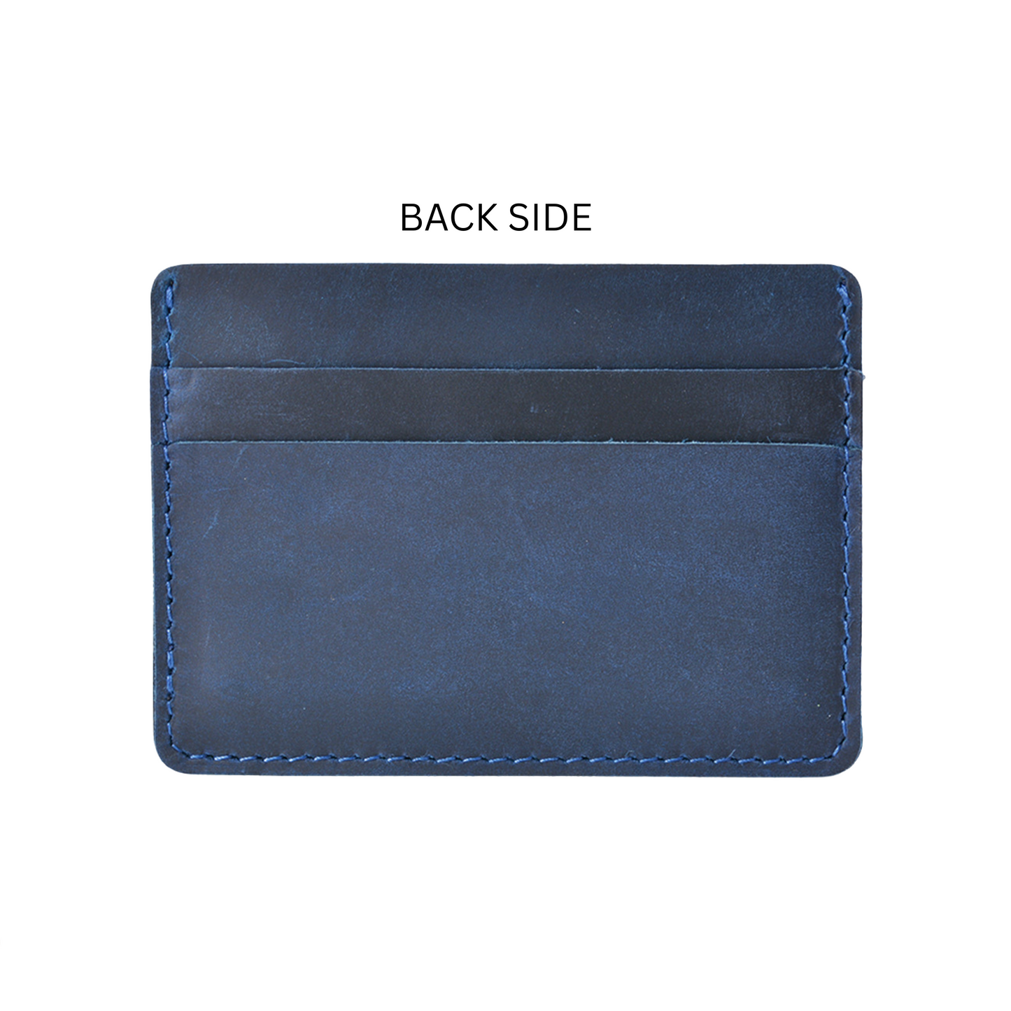 Genuine Leather Blue Card Holder