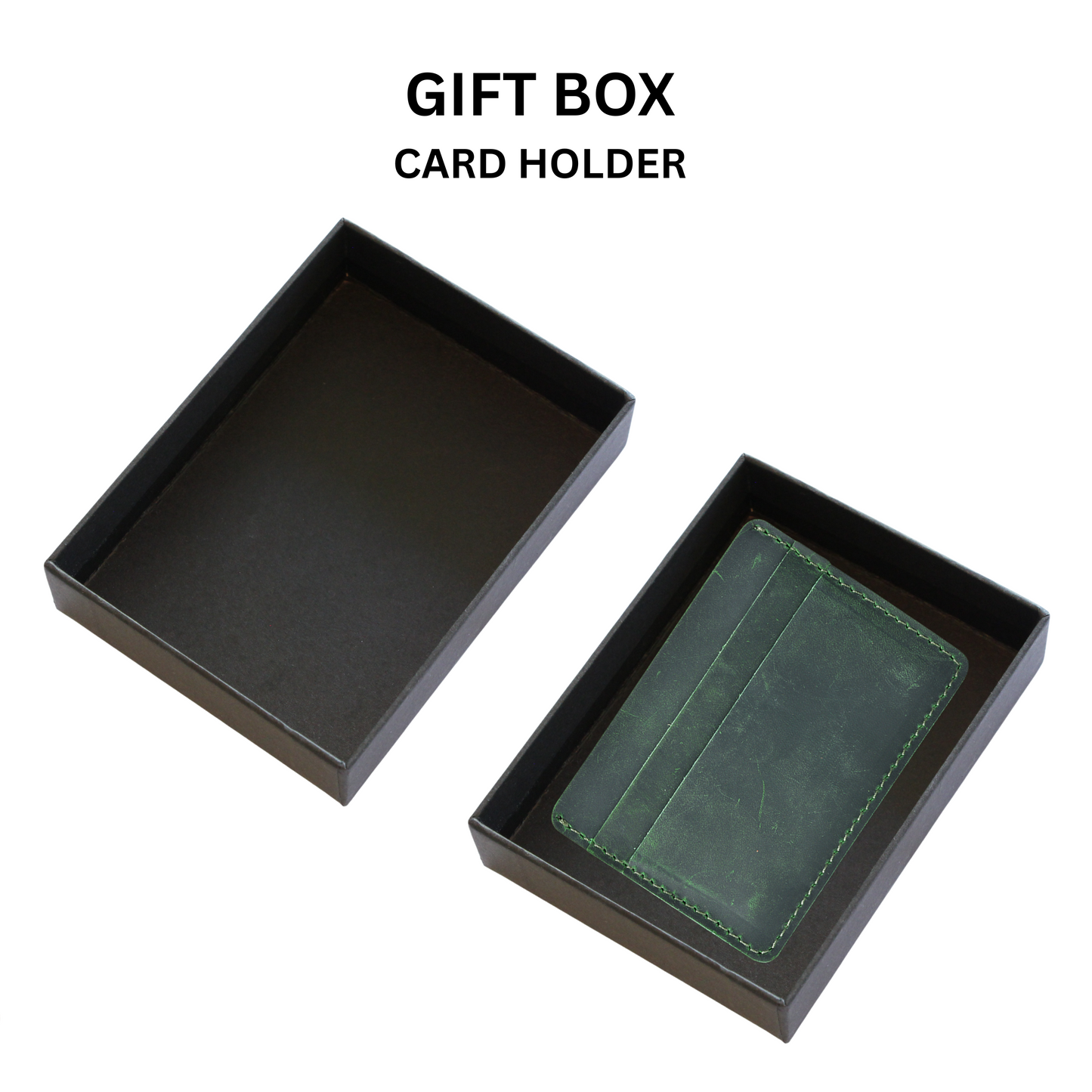 Green Genuine Leather Card Holder