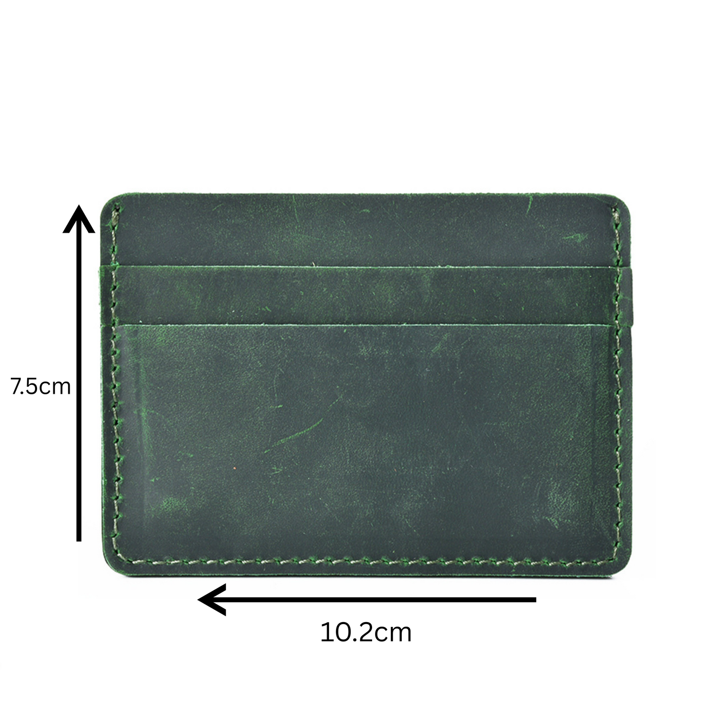 Green Genuine Leather Card Holder