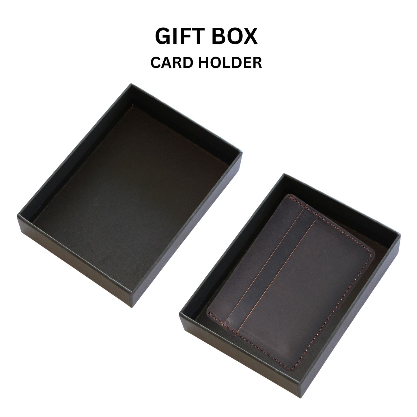 Genuine Coffee Leather Card Holder
