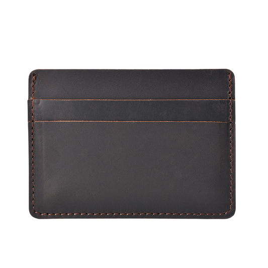 Genuine Coffee Leather Card Holder