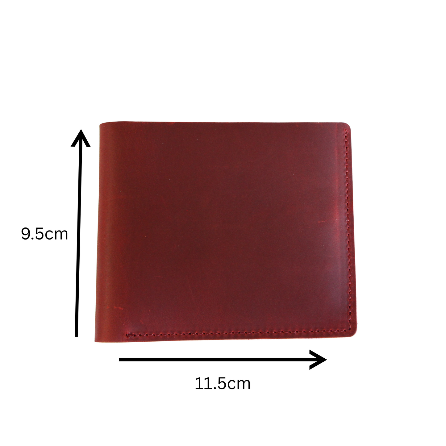 Red men's leather wallet
