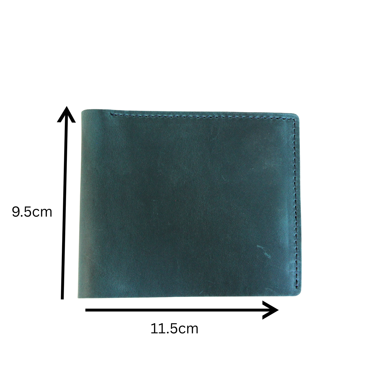 Blue retro men's leather wallet