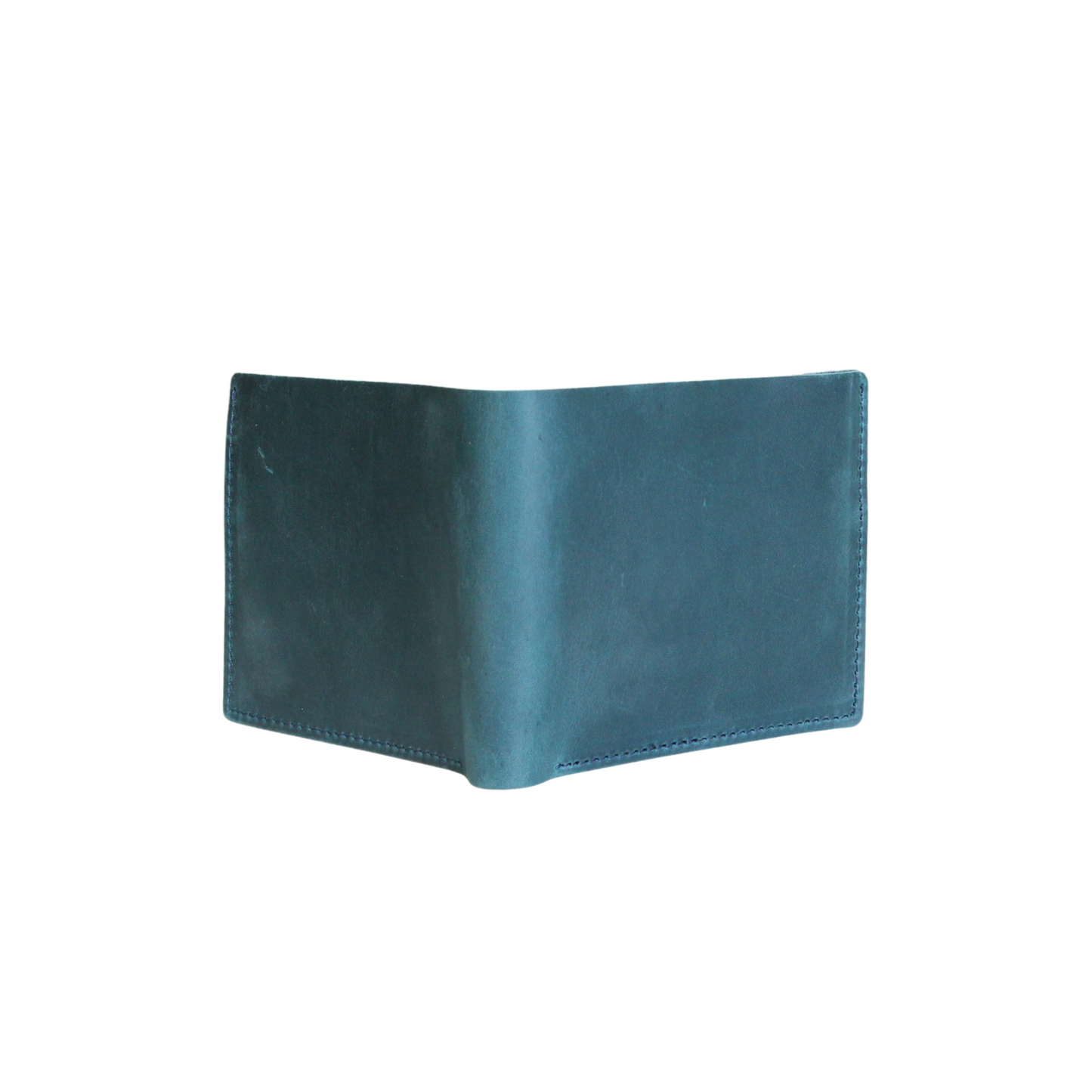 Blue retro men's leather wallet