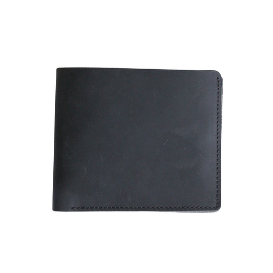 Black leather retro men's wallet