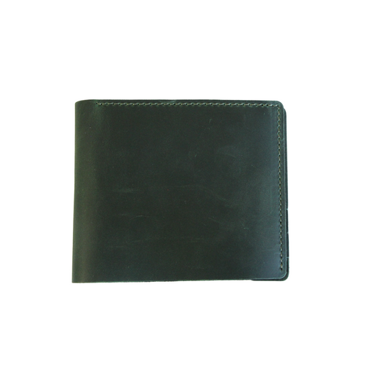 Green Genuine men's leather wallet