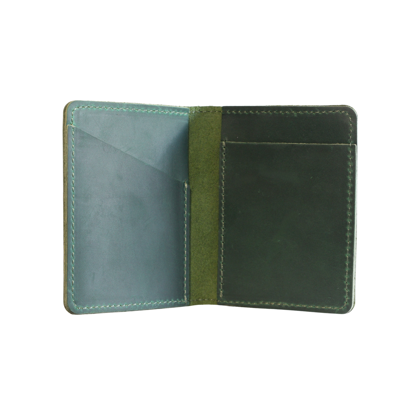 Green Leather Vintage Card Holder