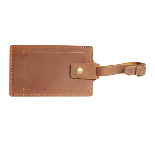 Brown Genuine leather luggage tag