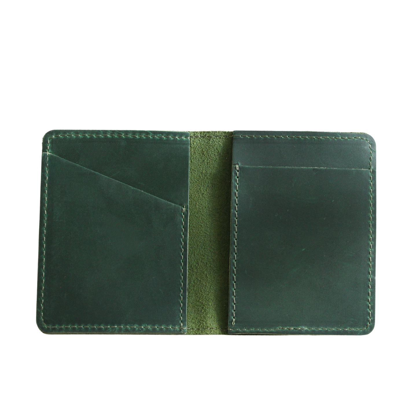 Green Leather Vintage Card Holder